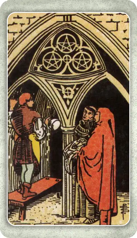 THREE OF PENTACLES