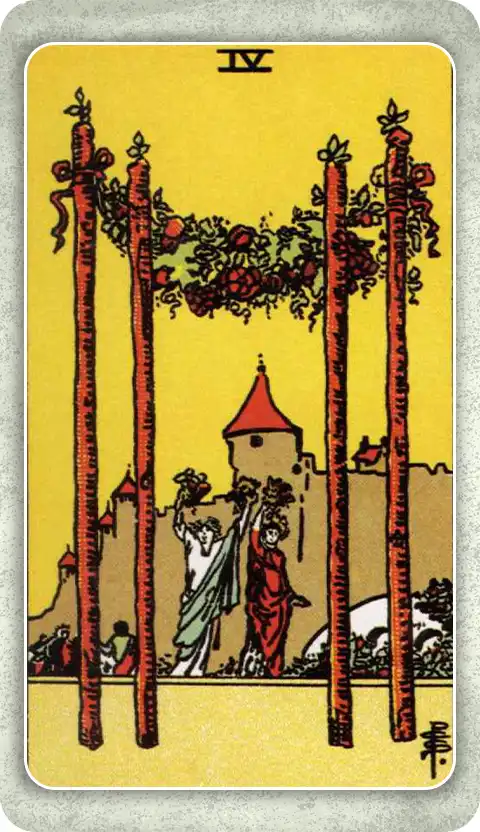 FOUR OF WANDS