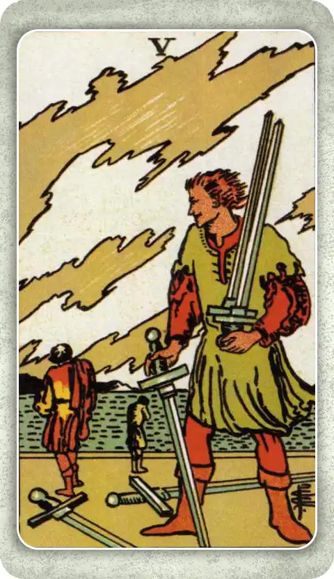 FIVE OF SWORDS