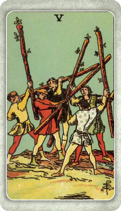 FIVE OF WANDS