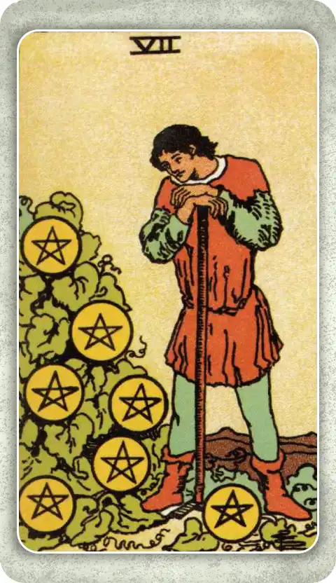 SEVEN OF PENTACLES
