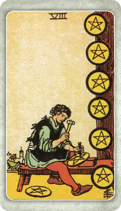 EIGHT OF PENTACLES