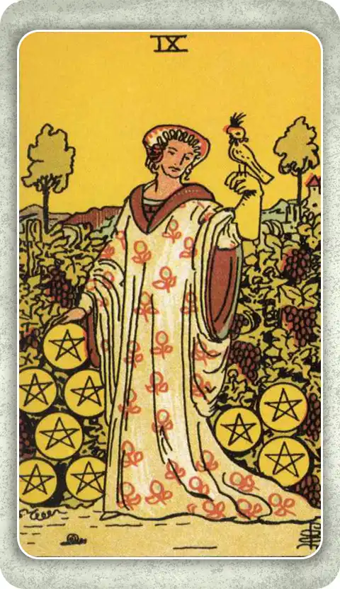 NINE OF PENTACLES