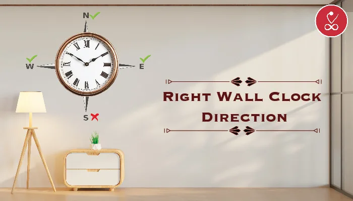 wall clock direction as per vastu